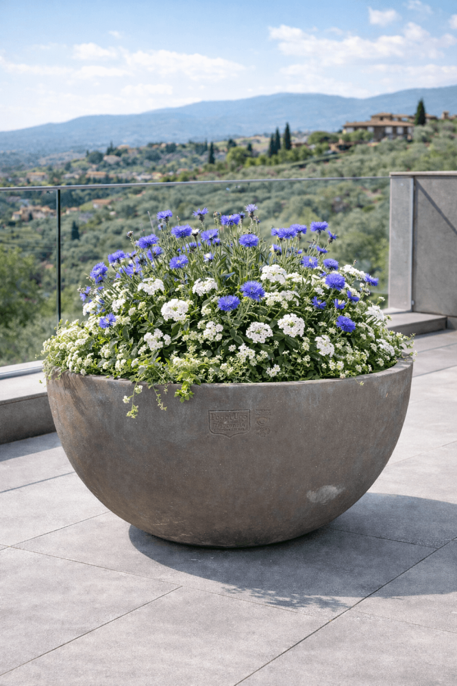 Preview: Coupe ronde moderne en terre cuite d’Impruneta – design épuré et qualité artisanale italienne